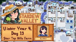 Stardew Valley  Ambient play StarTop Hills Winter Year 4 Day 19 [upl. by Hsakaa]