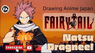 Cara Menggambar Karakter Natsu Dragneel  Fairy Tail  by ZArt Channel [upl. by Atirehgram]