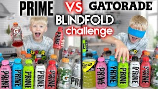 Guess the Flavor Blindfolded PRIME vs Gatorade Challenge [upl. by Reffinnej]