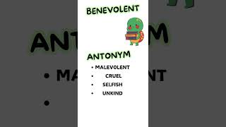 Daily Vocabulary BENEVOLENT shorts words vocabulary explore synonyms [upl. by Nnylacissej]