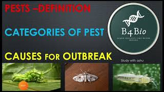 Pests Definition categories causes for outbreak of pest notes for msc zoology final year amp agri [upl. by Kordula483]