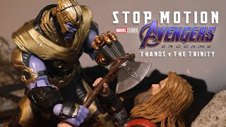 STOP MOTION  Recreation Avengers Endgame Scenes  Thanos vs Captain America Iron Man amp Thor [upl. by Janel]