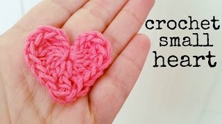 How to Crochet a HEART small size ♥ CROCHET LOVERS [upl. by Linnet632]