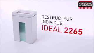 Destructeur de papier IDEAL 2265 coupe droite 4 mm [upl. by Yhtomit]