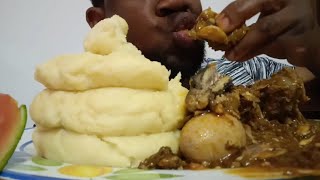 ASMR MUKBANG FUFU WITH BANGA SOUP [upl. by Harp]