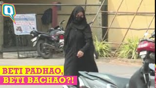 Watch Indian Woman Wearing a Hijab Harassed by SaffronClad Men Chanting ‘Jai Sri Ram’  The Quint [upl. by Rezeile]