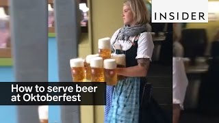 This is how they serve beer at Oktoberfest [upl. by Standley]