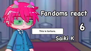 Fandoms react to each other  Part 6  Saiki K  gl2  eng [upl. by Fortunato779]