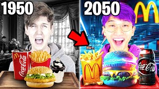 EATING 100 YEARS OF MCDONALDS FOOD LANKYBOX CRAZIEST REACTIONS AT 3AM [upl. by Buddie]