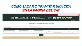 Como Sacar o Tramitar una Cita en la Pagina del SAT 2024 [upl. by Appleby]