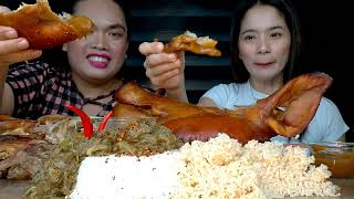 CRISPY ULO AT SPICY LAING MUKBANG  MUKBANG PHILIPPINES [upl. by Ani]