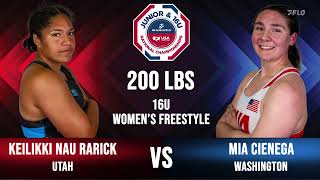 2023 16U US Marine Corps Women’s Nationals Keilikki Nau Rarick vs Mia Cienega 200 Ibs Finals [upl. by Cosme]