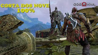 God of War  COSTA DOS NOVE 100  Localizaçao todos os itens coletaveis Corvos Baus Artefatos [upl. by Frankel]