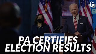 Pennsylvania certifies election results Biden wins [upl. by Coumas]