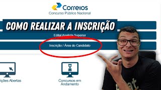 COMO FAZER A INSCRIÇÃO NO CONCURSO DOS CORREIOS 2024  CARTEIRO [upl. by Anirbys]