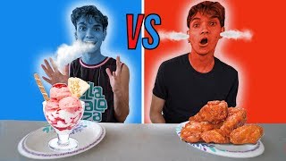 EATING ONLY HOT vs COLD FOOD FOR 24 HOURS [upl. by Nirrad]