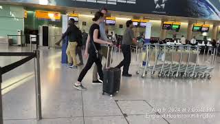 Terminal 1 from Taxi to Flight Boarding Gate A17 at London Heathrow International Airport UK [upl. by Frodine]