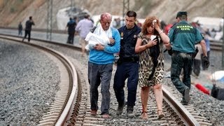 Spain train Crash kills and injures dozens [upl. by Rossy]