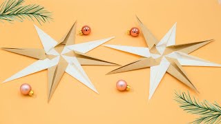 Crafting Paper Stars for Christmas  Easy Xmas DIY [upl. by Thedric]