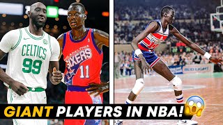 Manute Bol VS Tacko Fall quotNO Jump Dunkquot Moments  NBA Highlights [upl. by Molahs]