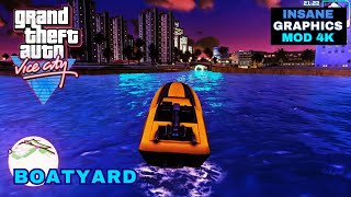 GTA Vice City Definitive Edition Insane Graphics Mod Boatyard 4K 60fps [upl. by Lazor]