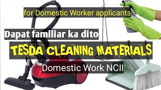 PART 2 CLEANING TOOLS amp MATERIAL  NC II TESDA TRAINING TOOLS amp EQUIPMENT  PPE [upl. by Haikezeh]