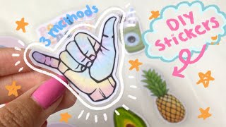 3 Ways to Make DIY Stickers  Using Stuff You Have At Home [upl. by Ienttirb]