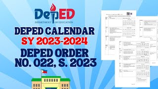 DEPED CALENDAR SY 20232024 [upl. by Sialac]