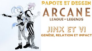 Jinx et Vi dans Arcane Genèse Relation et Impact  Papote et dessin [upl. by Nutsud]