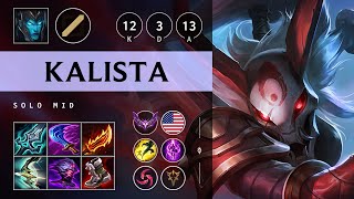 Kalista Mid vs Kassadin Quadra Kill Godlike  NA Master Patch 1420 [upl. by Yesiad]