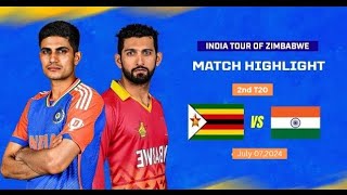 Highlights 2nd T20 Zimbabwe vs India  India tour of Zimbabwe 2024 highlights cricket t20 bcci [upl. by Mcnalley]