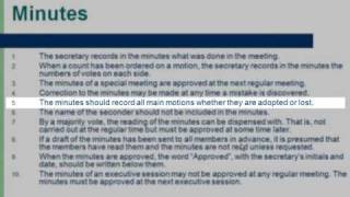 Roberts Rules of Order Minutes 16 [upl. by Alhak]