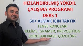 HIZLANDIRILMIŞ YÖKDİL ÇALIŞMA PROGRAMI YÖKDİLDEN NASIL 50 ÜSTÜ ALINIR YÖKDİLE NASIL ÇALIŞILIR [upl. by Yole]