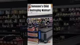 This kid decided to destroy everything in Walmart shorts short crazy walmart videos [upl. by Timi]