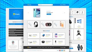 Full Functional amp Responsive eCommerce Website Free Source Code  HTMLCSSJS amp PHP  Techy Guy [upl. by Mckale]