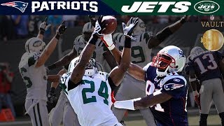 Revis Shuts Down Moss Patriots vs Jets 2009  NFL Vault Highlights [upl. by Rolland]