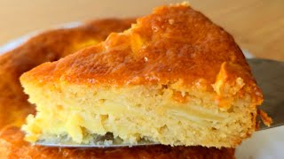 el postre más RICO Y FÁCIL en 5 minutos  con 3 manzanas y 2 huevos 🍎Tarta de Manzana🍏 [upl. by Bj]