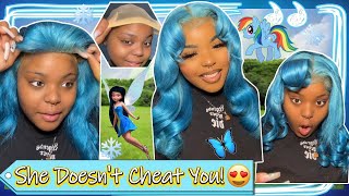 NO CAP🧊 Ice Blue Lace Front Wig  Custom Color  Restyle Layers Look  ULAHAIR Review [upl. by Blaseio985]