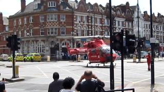 HEMS Air Ambulance landing on Stamford Hill [upl. by Pierre]