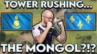 TOWER RUSHING THE MONGOL  LiquidDeMu Mongol vs Gullyd3ck3l French [upl. by Suissac883]