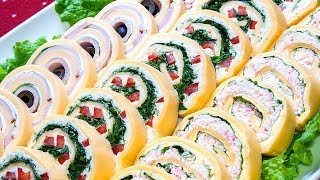 Праздничная закуска «Сырные рулетики» 3 вкусных рецепта [upl. by Uyekawa]