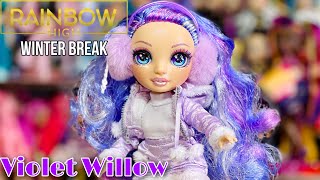 Rainbow High VIOLET WILLOW Winter Break Doll Unboxing and Review [upl. by Arais]