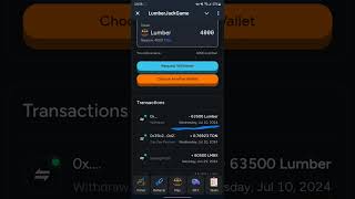 Withdraw LumberJack tokens and received in Tonkeeper  i got 300 in Ton wallet Listing on 14 july [upl. by Graces]