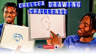 Noni Madueke and Carney Chukwuemeka take on HILARIOUS drawing challenge ✏️😂 [upl. by Yeknarf935]