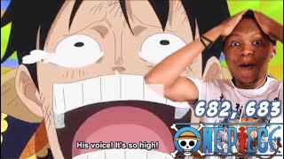 PICA VOICE 😂 LUFFY STOP 😂😂😂 OP 682 683 Reaction [upl. by Tobit]