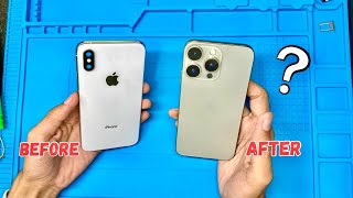 iPhone X Convert to iPhone 15 Pro Full Video  how to turn iPhone X into 15 Pro  FixOn Mobile ASMR [upl. by Botzow678]