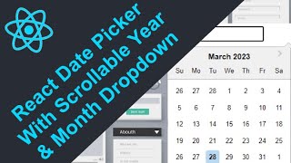 ReactJS Projects Adding Calendar with Scrollable Year and Month Dropdown in React Date Picker [upl. by Divine]