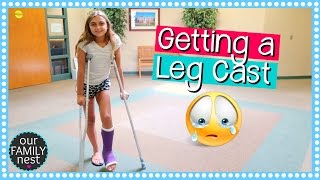 GETTING A LEG CAST FOR BROKEN FOOT  DANCE INJURY [upl. by Emerson]