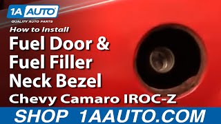 How to Replace Fuel Door and Fuel Filler Neck Bezel 8292 Chevy Camaro IROCZ [upl. by Levison]