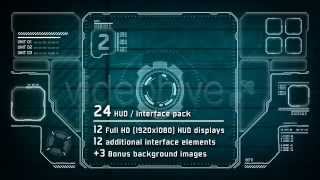 24 HiTech HUD  Interface Pack  Motion Graphics [upl. by Boorman]